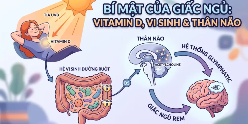 Mối liên hệ giữa Vitamin D, hệ vi sinh đường ruột và giấc ngủ